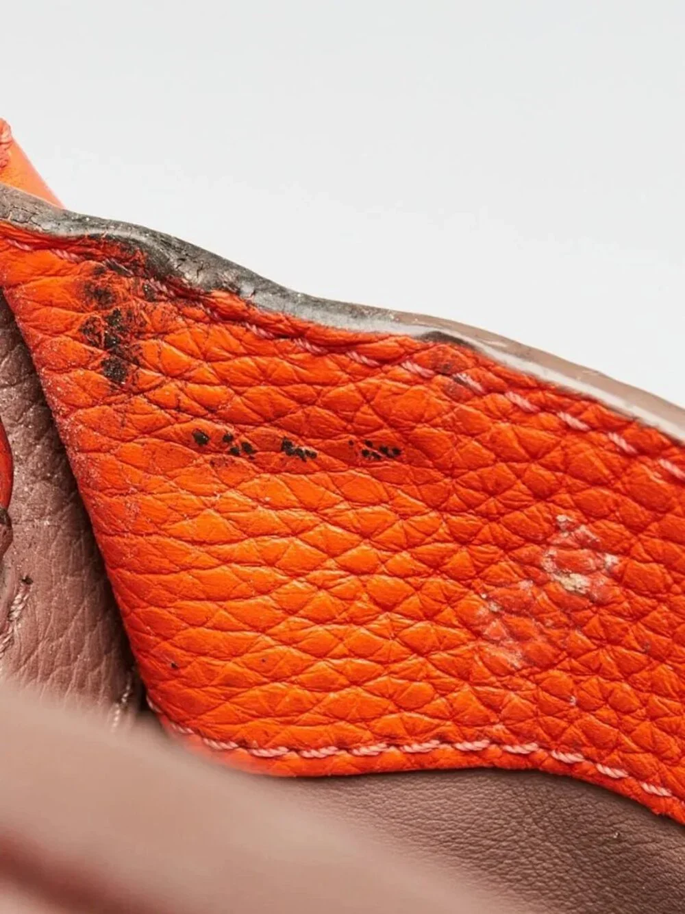 Louis Vuitton Tangerine/Taupe Taurillon Leather Marceau Bag